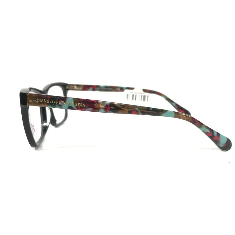 Diane von Furstenberg Eyeglasses Frames DVF5089 001 Black Red Green 51-18-135